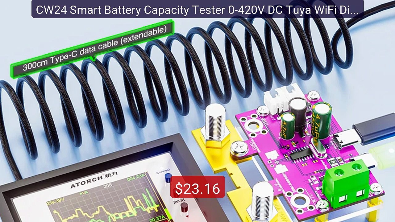 CW24 Smart Battery Capacity Tester 0-420V DC Tuya WiFi Digi... -- Top Pick 2026 | Unbeatable Price!