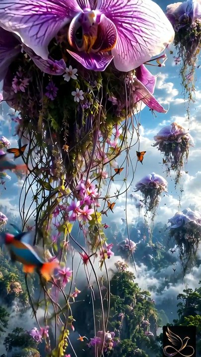 The Celestial Reef Migration | Surreal Fantasy Creatures in the Clouds