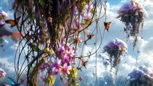 The Celestial Reef Migration | Surreal Fantasy Creatures in the Clouds