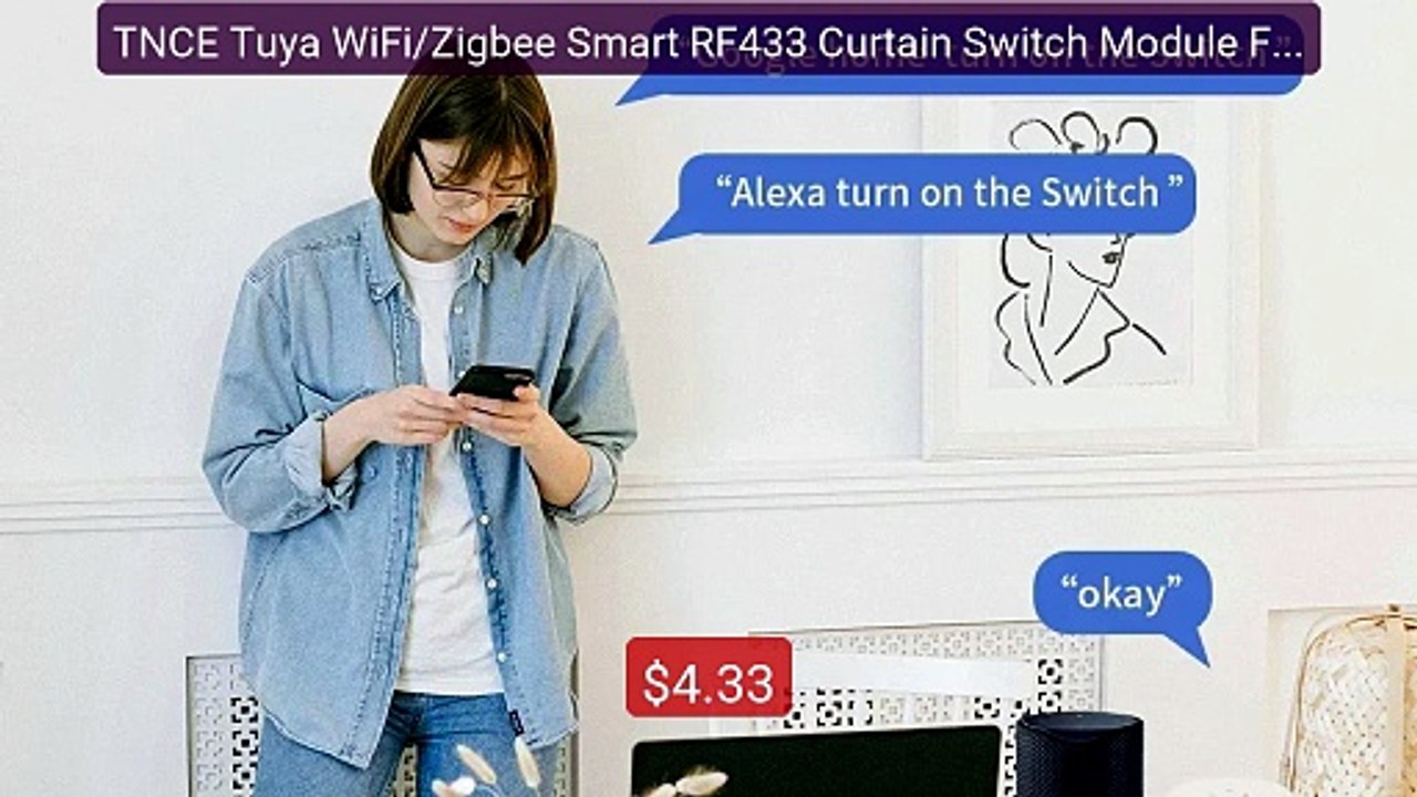 TNCE Tuya WiFi/Zigbee Smart RF433 Curtain Switch Module For Mo... -- Best Buy 2026 | Great Quality!