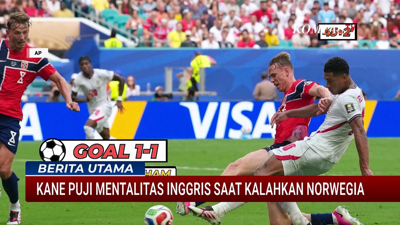 Harry Kane Puji Mental Inggris usai Kalahkan Norwegia 2-1 di Perempat Final Piala Dunia 2026