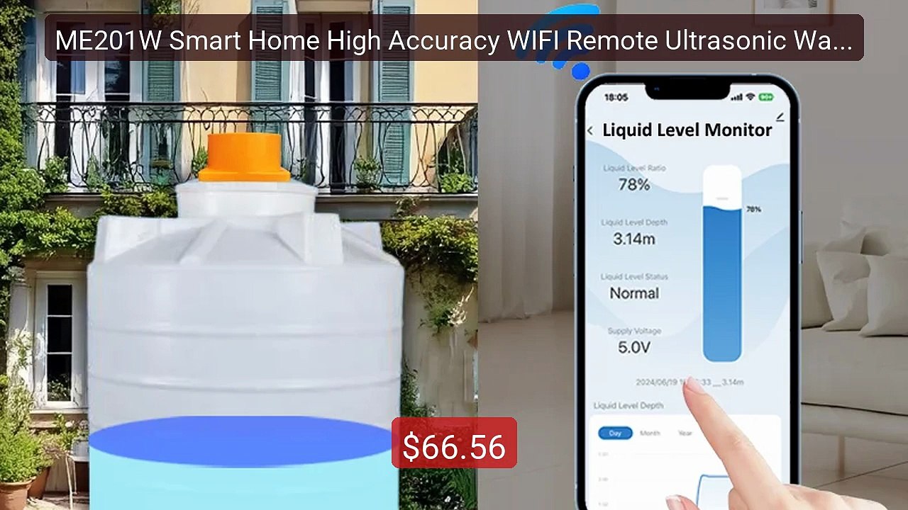 ME201W Smart Home High Accuracy WIFI Remote Ultrasonic Water T... -- Best Buy 2026 | Great Quality!