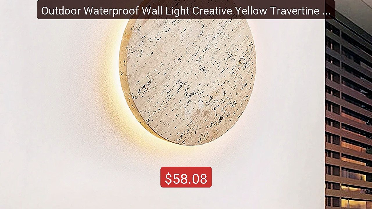 Outdoor Waterproof Wall Light Creative Yellow Travertine Natu... -- Amazing Value 2026 | Must Have!