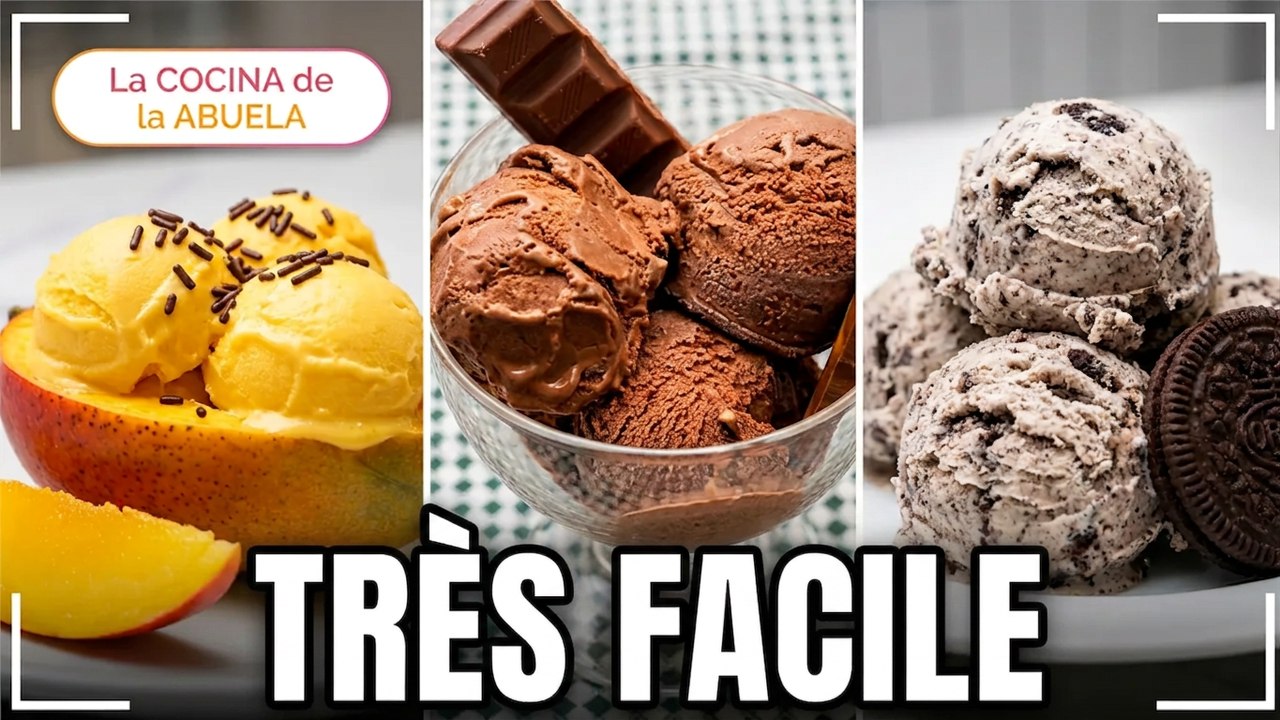 3 glaces maison faciles avec peu d’ingrédients | Sans sorbetière
