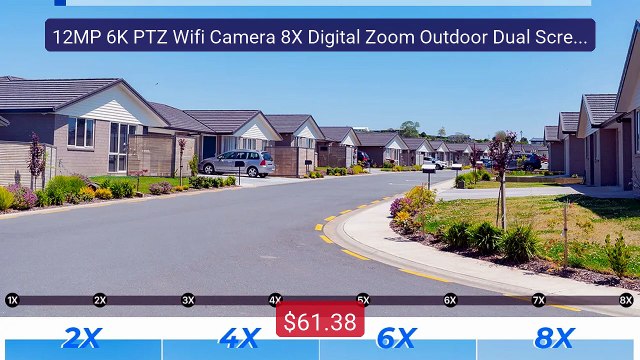 12MP 6K PTZ Wifi Camera 8X Digital Zoom Outdoor Dual Screens W... Hot Deal 2026 | Limited Offer!