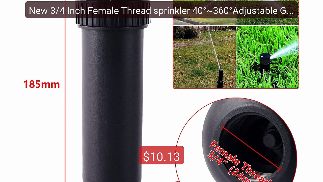 New 3/4 Inch Female Thread sprinkler 40°~360°Adjustable Garden Lawn... -- Top Rated 2026 | Buy Now!