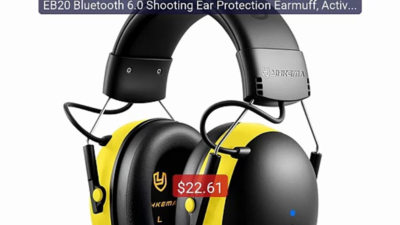 EB20 Bluetooth 6.0 Shooting Ear Protection Earmuff, Active ... -- Top Pick 2026 | Unbeatable Price!