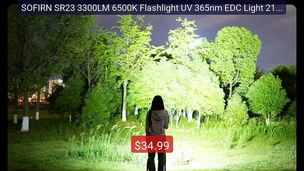 SOFIRN SR23 3300LM 6500K Flashlight UV 365nm EDC Light 2170... -- Top Pick 2026 | Unbeatable Price!