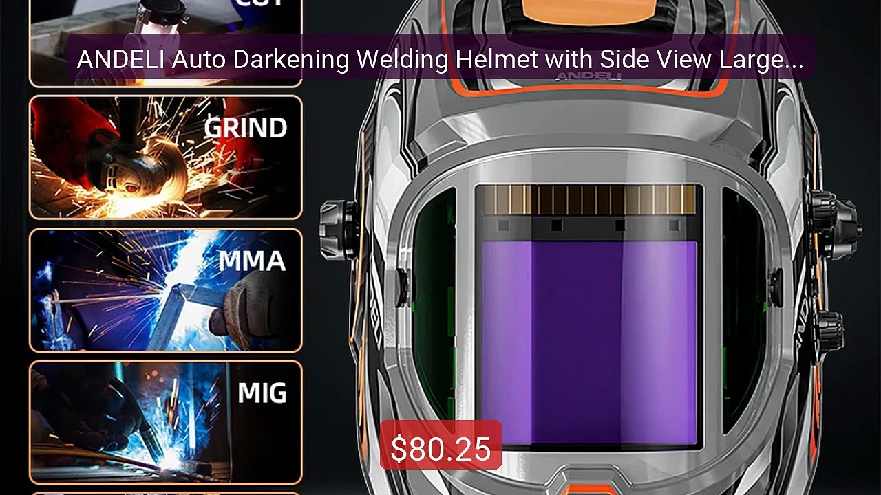 ANDELI Auto Darkening Welding Helmet with Side View Large View... -- Best Buy 2026 | Great Quality!