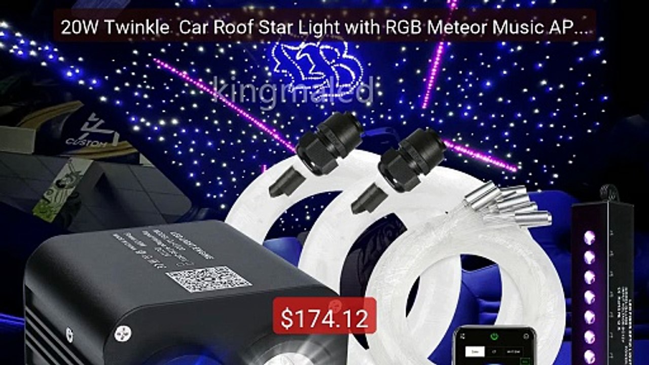 20W Twinkle  Car Roof Star Light with RGB Meteor Music APP Co... -- Amazing Value 2026 | Must Have!