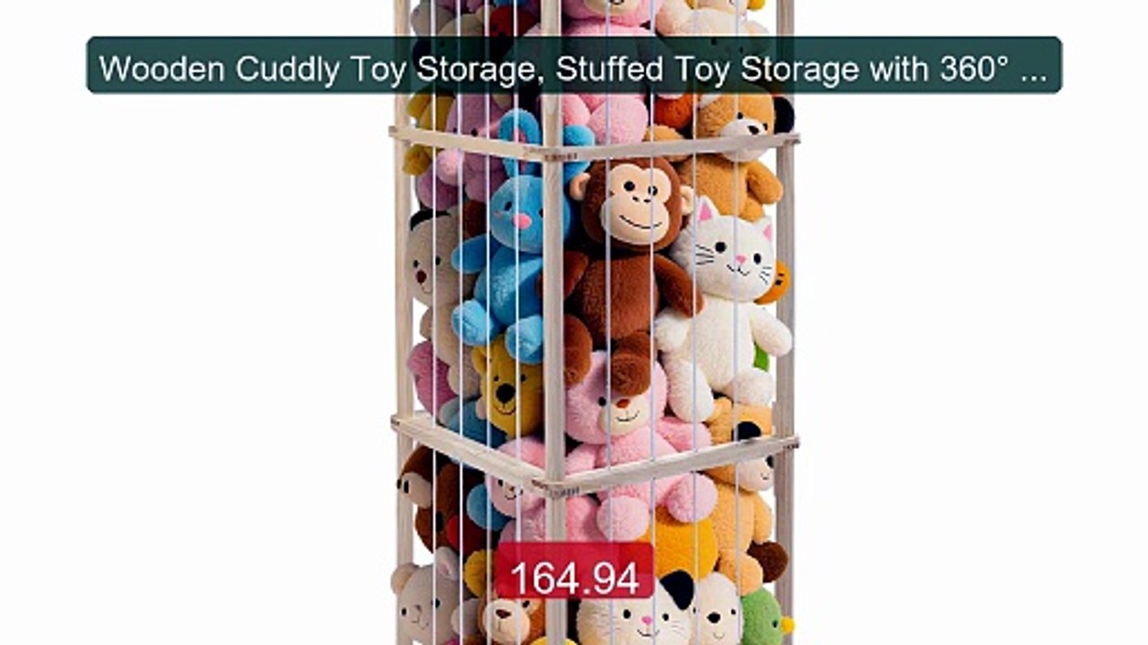 Wooden Cuddly Toy Storage, Stuffed Toy Storage with 360° Brake Equ... -- Best Deal 2026 | Shop Now!