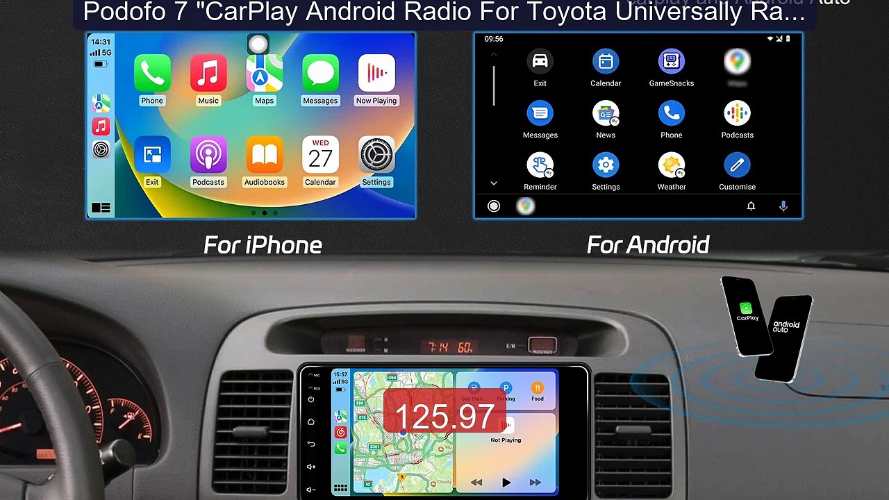 Podofo 7 "CarPlay Android Radio For Toyota Universally Rav4 Prado ... -- Best Deal 2026 | Shop Now!