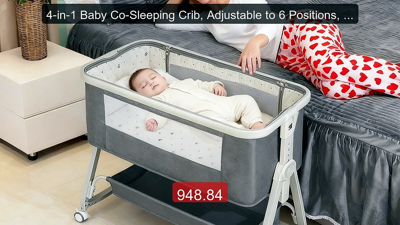 4-in-1 Baby Co-Sleeping Crib, Adjustable to 6 Positions, with Matt... -- Best Deal 2026 | Shop Now!