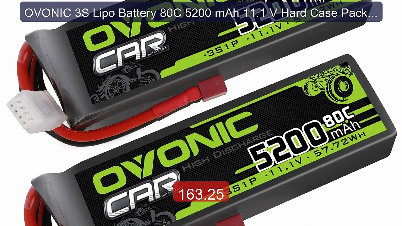 OVONIC 3S Lipo Battery 80C 5200 mAh 11.1 V Hard Case Pack with Dean... -- Top Rated 2026 | Buy Now!