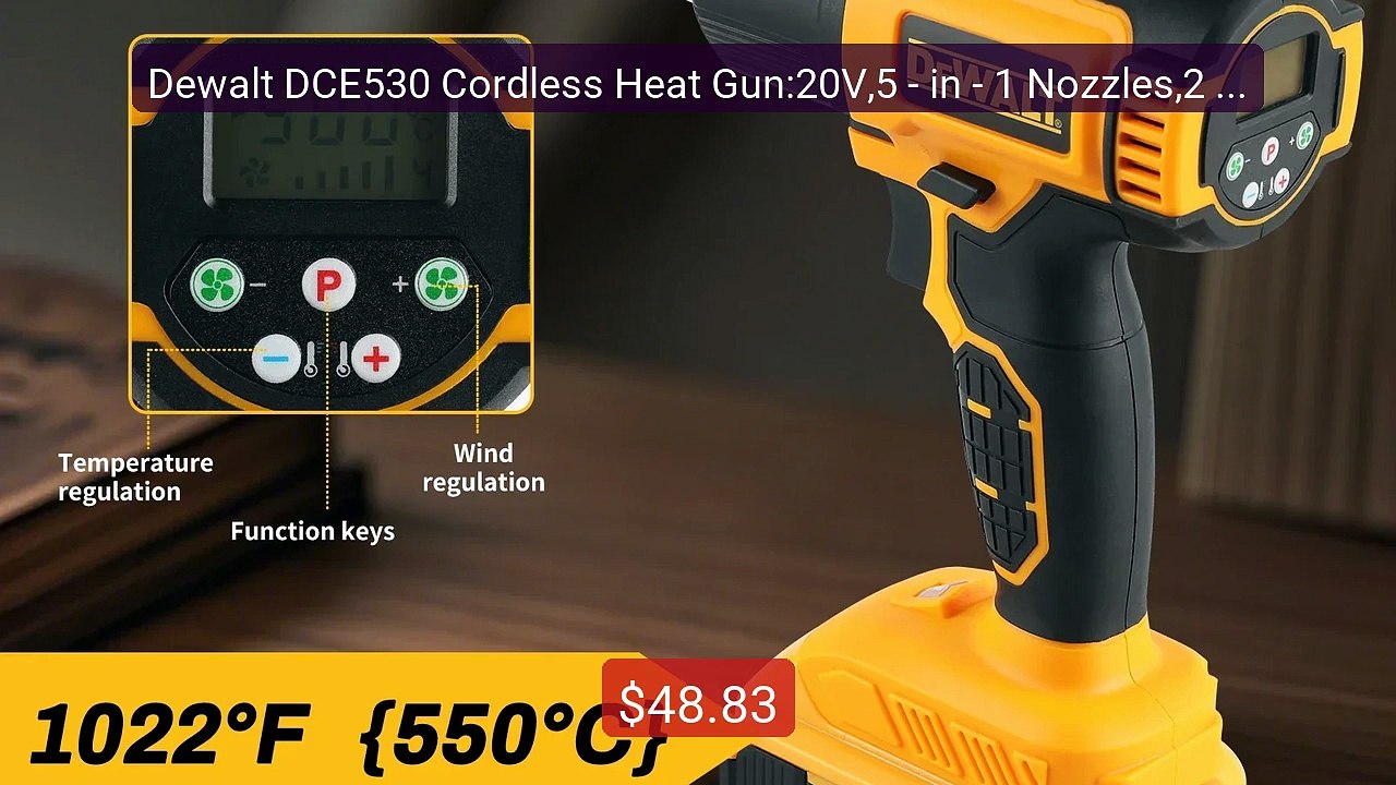 Dewalt DCE530 Cordless Heat Gun:20V,5 - in - 1 Nozzles,2 Speed... -- Hot Deal 2026 | Limited Offer!