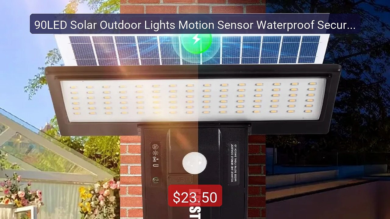 90LED Solar Outdoor Lights Motion Sensor Waterproof Security ... -- Amazing Value 2026 | Must Have!