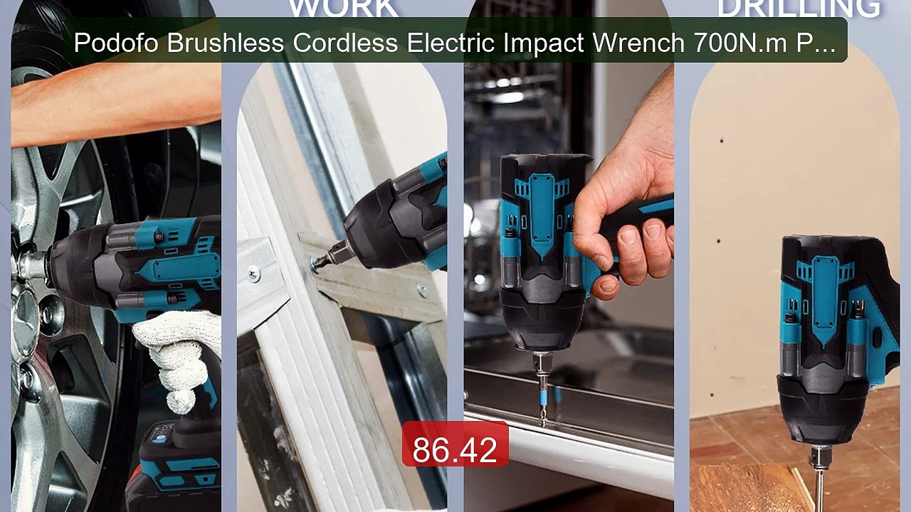 Podofo Brushless Cordless Electric Impact Wrench 700N.m Pow... -- Top Pick 2026 | Unbeatable Price!