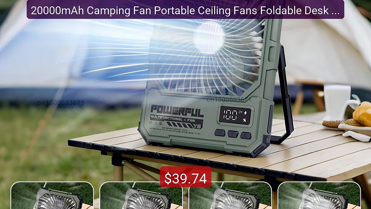 20000mAh Camping Fan Portable Ceiling Fans Foldable Desk Fan Tent A... -- Top Rated 2026 | Buy Now!