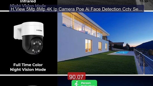 H.View 5Mp 8Mp 4K Ip Camera Poe Ai Face Detection Cctv Securit... Best Buy 2026 | Great Quality!