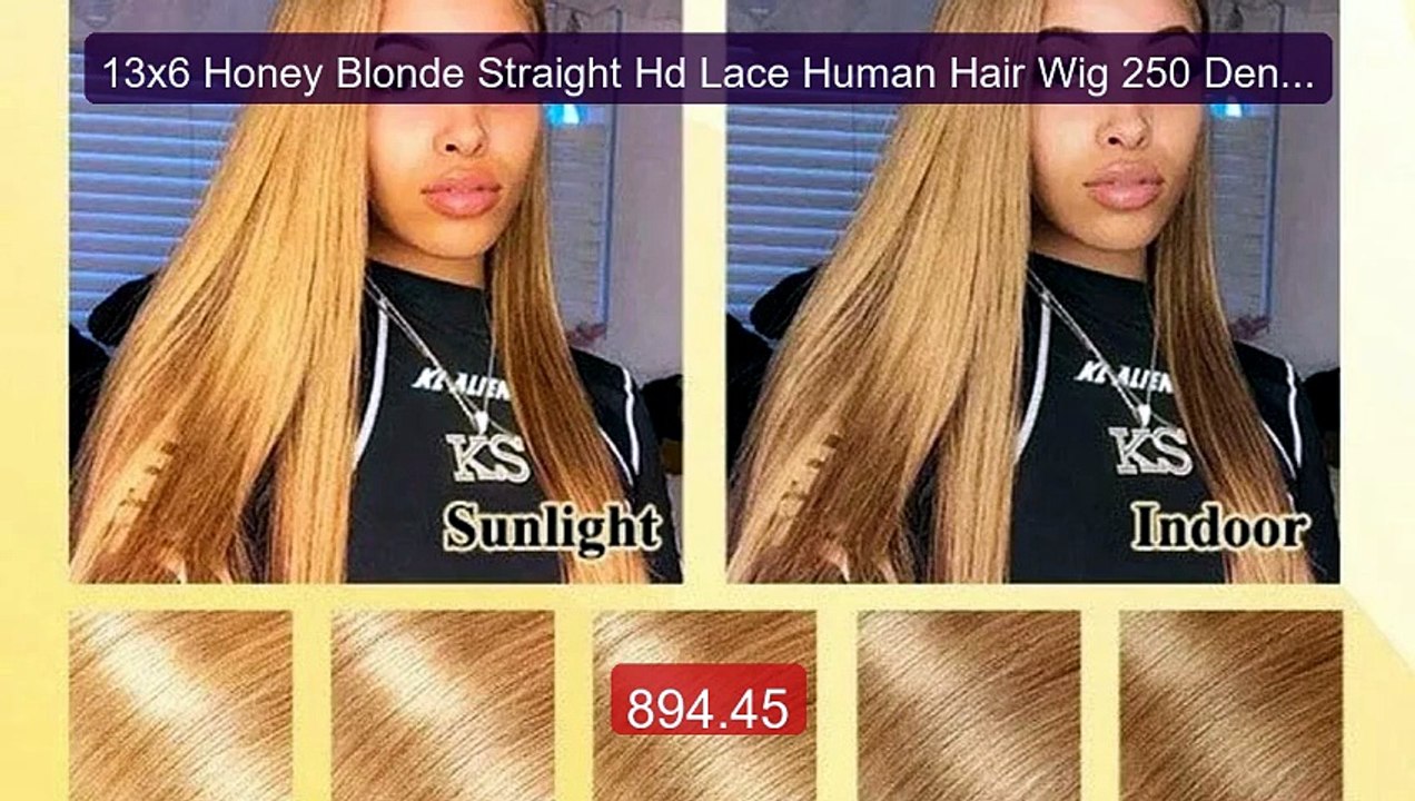 13x6 Honey Blonde Straight Hd Lace Human Hair Wig 250 Density 13x6 ... -- Top Rated 2026 | Buy Now!