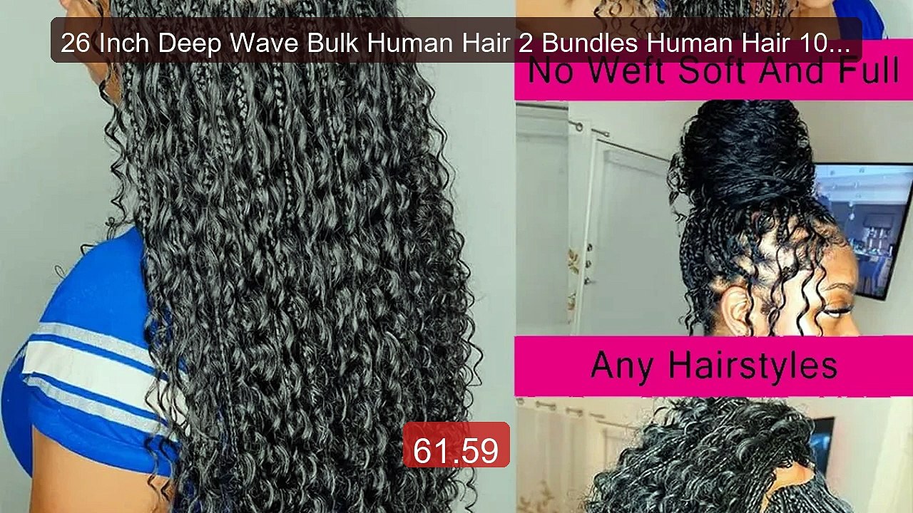 26 Inch Deep Wave Bulk Human Hair 2 Bundles Human Hair 100g Br... -- Best Buy 2026 | Great Quality!