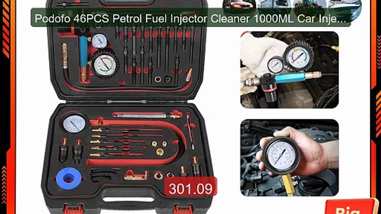 Podofo 46PCS Petrol Fuel Injector Cleaner 1000M...