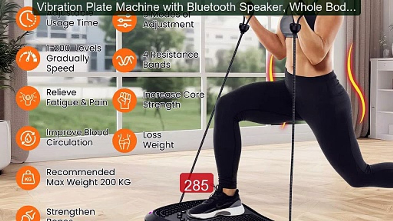 Vibration Plate Machine with Bluetooth Speaker, Whole Body Vi... -- Amazing Value 2026 | Must Have!