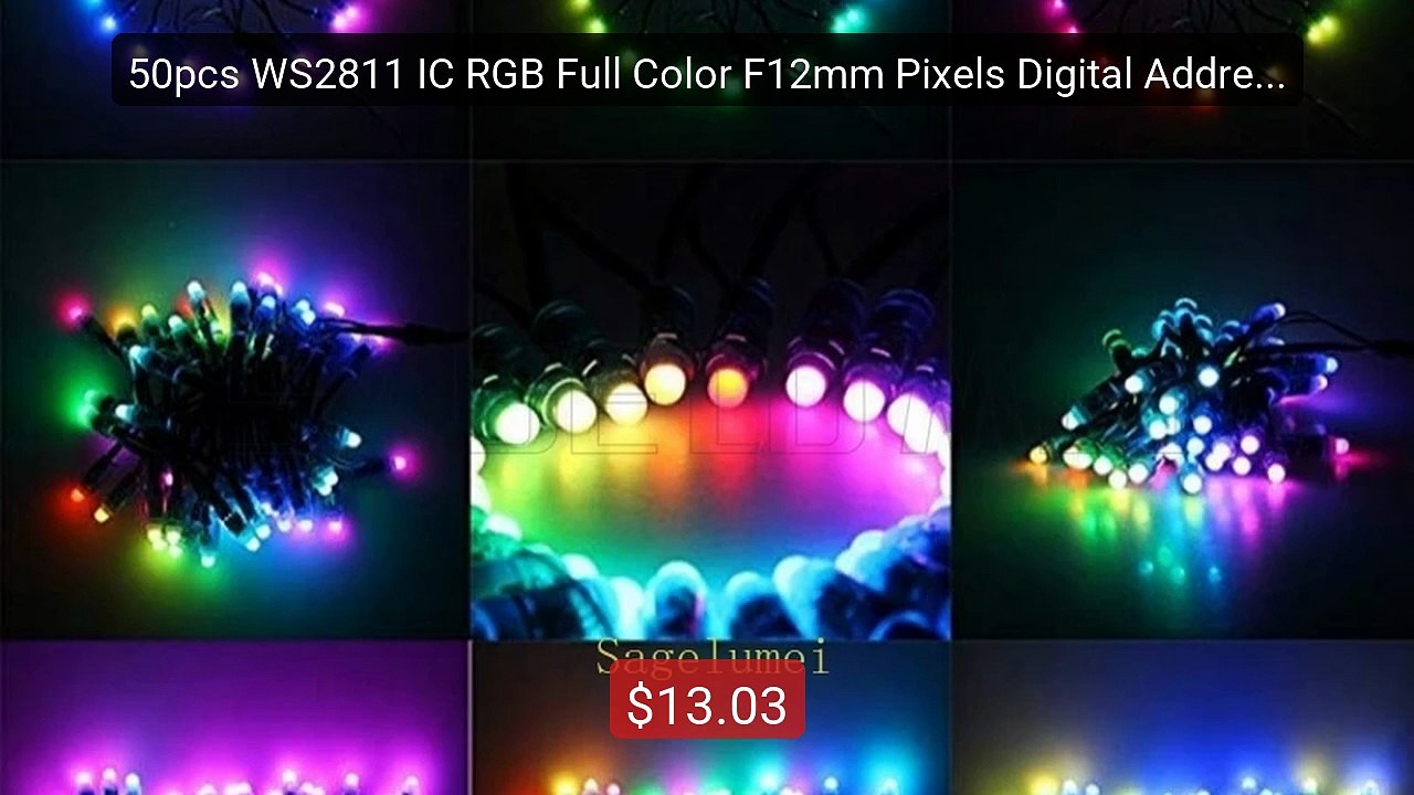 50pcs WS2811 IC RGB Full Color F12mm Pixels Digital Addressab... -- Amazing Value 2026 | Must Have!