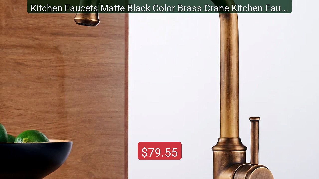 Kitchen Faucets Matte Black Color Brass Crane Kitchen Faucets ... -- Hot Deal 2026 | Limited Offer!