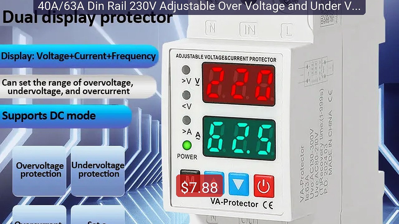 40A/63A Din Rail 230V Adjustable Over Voltage and Under Vol... -- Top Pick 2026 | Unbeatable Price!