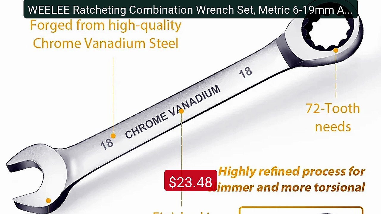 WEELEE Ratcheting Combination Wrench Set, Metric 6-19mm Auto Repair... -- Top Rated 2026 | Buy Now!