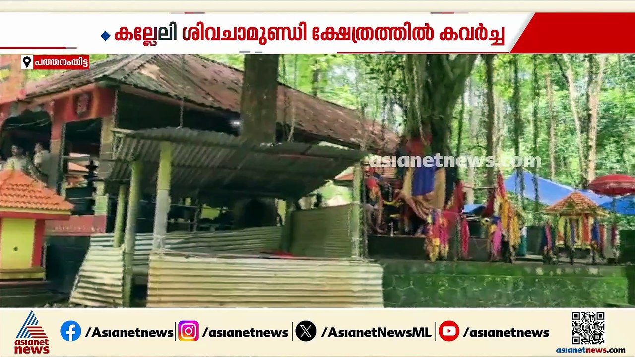 കല്ലേലി ശിവചാമുണ്ഡി ക്ഷേത്രത്തിൽ കവർച്ച; മോഷ്ടാ...