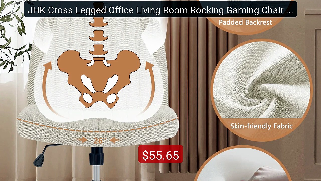 JHK Cross Legged Office Living Room Rocking Gaming Chair Armle... -- Best Buy 2026 | Great Quality!