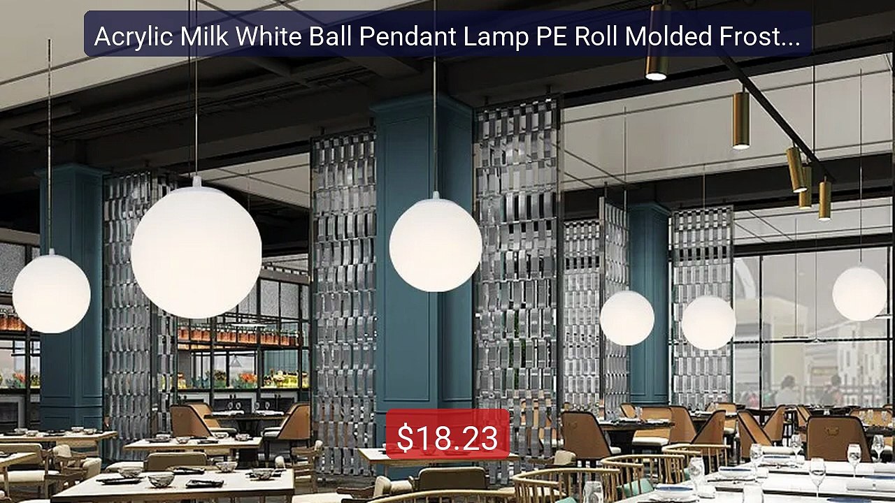 Acrylic Milk White Ball Pendant Lamp PE Roll Molded Frosted Lu... -- Hot Deal 2026 | Limited Offer!