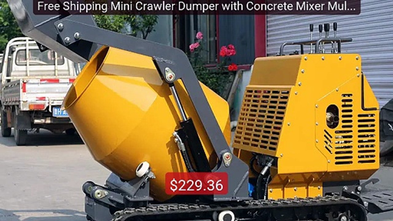 Free Shipping Mini Crawler Dumper with Concrete Mixer Multifunction... -- Top Rated 2026 | Buy Now!
