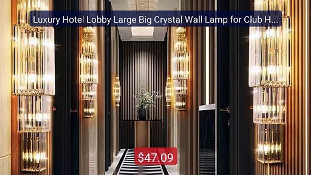 Luxury Hotel Lobby Large Big Crystal Wall Lamp for Club Hall ... -- Amazing Value 2026 | Must Have!