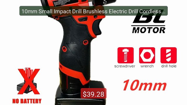 10mm Small Impact Drill Brushless Electric Drill Cordless Screwdriv... Top Rated 2026 | Buy Now!