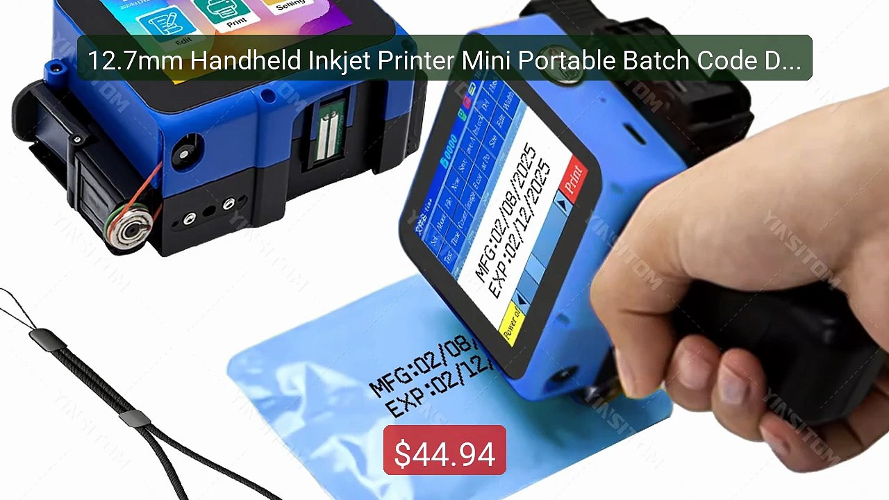 12.7mm Handheld Inkjet Printer Mini Portable Batch Code Date N... -- Hot Deal 2026 | Limited Offer!