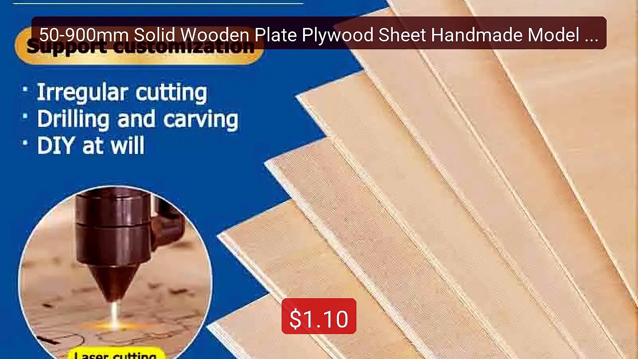 50-900mm Solid Wooden Plate Plywood Sheet Handmade Model DIY Thickn... -- Top Rated 2026 | Buy Now!
