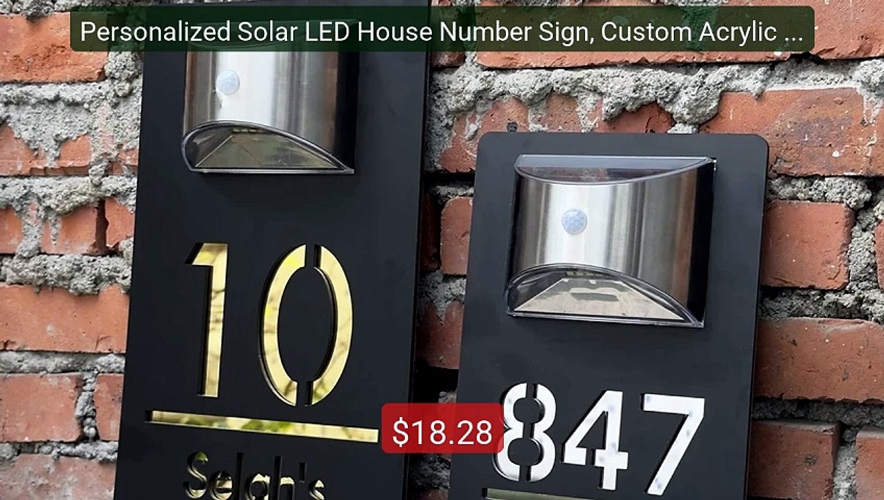 Personalized Solar LED House Number Sign, Custom Acrylic Li... -- Top Pick 2026 | Unbeatable Price!