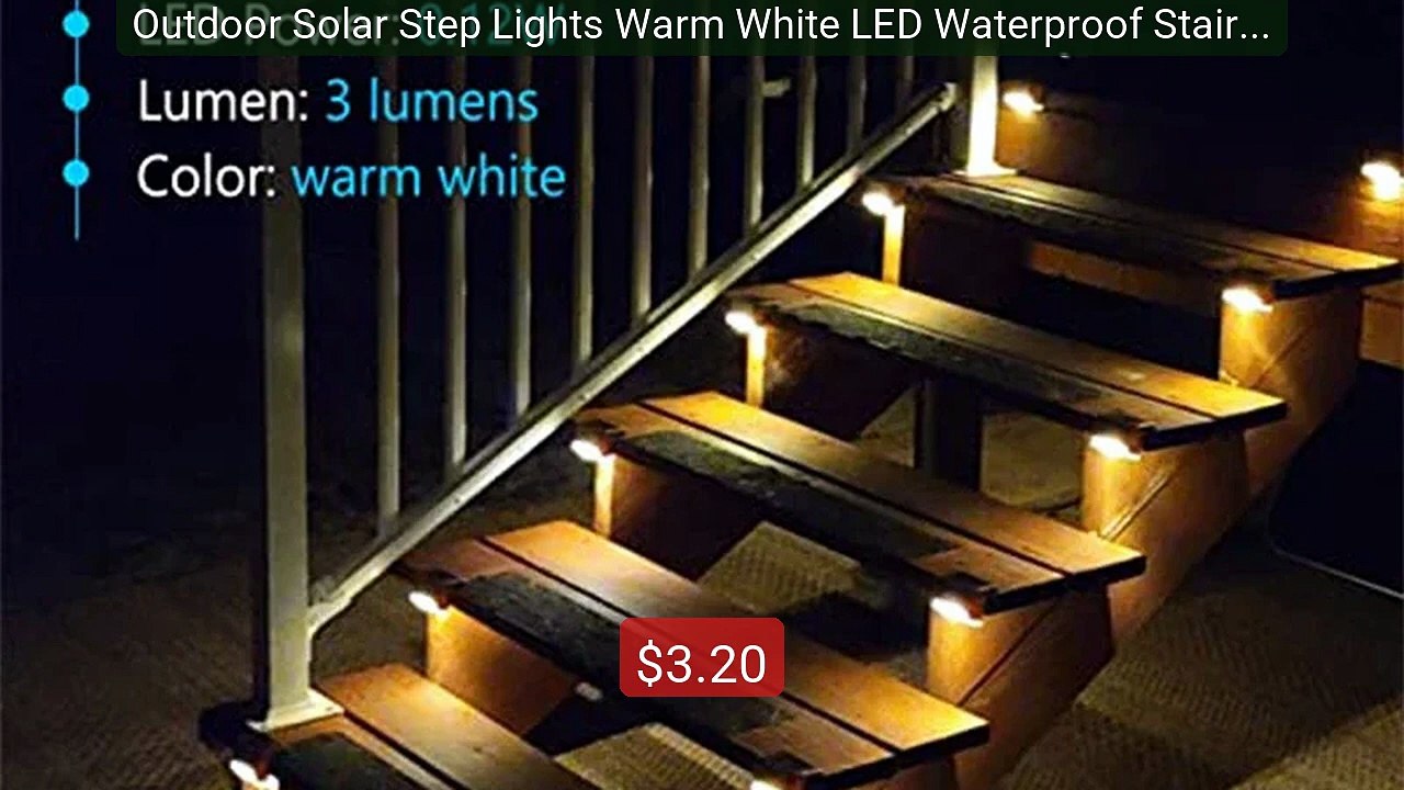 Outdoor Solar Step Lights Warm White LED Waterproof Stair Path Lig... -- Best Deal 2026 | Shop Now!