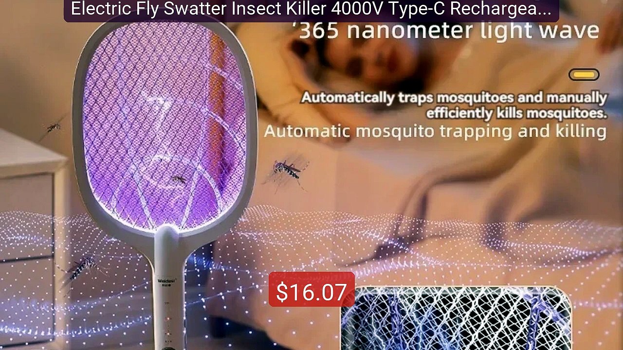 Electric Fly Swatter Insect Killer 4000V Type-C Rechargeabl... -- Top Pick 2026 | Unbeatable Price!