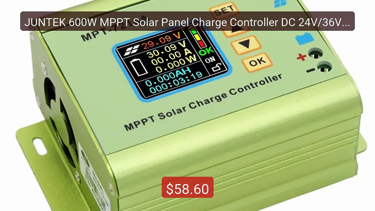 JUNTEK 600W MPPT Solar Panel Charge Controller DC 24V/36V/48V/... -- Best Buy 2026 | Great Quality!