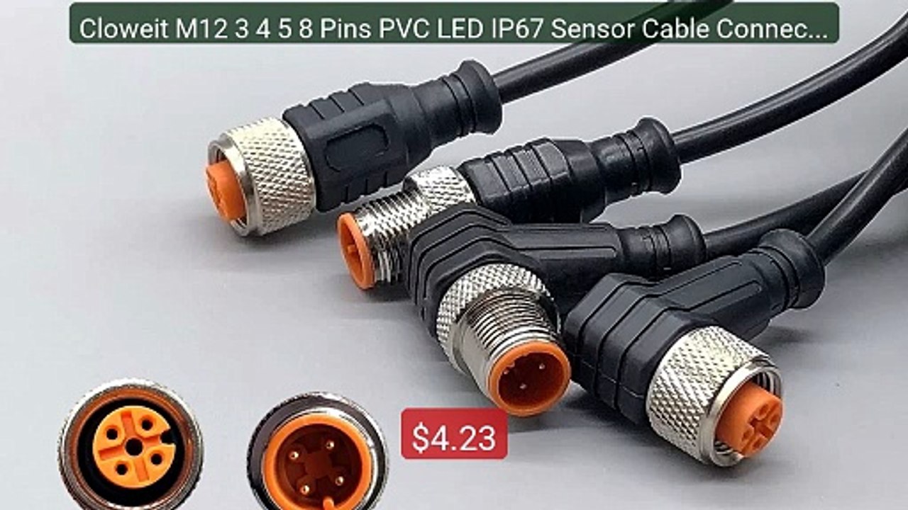 Cloweit M12 3 4 5 8 Pins PVC LED IP67 Sensor Cable Connector Type A... -- Top Rated 2026 | Buy Now!