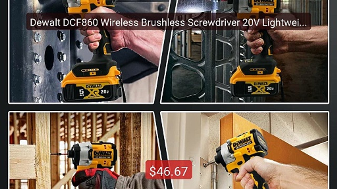 Dewalt DCF860 Wireless Brushless Screwdriver 20V Lightweight ... -- Amazing Value 2026 | Must Have!