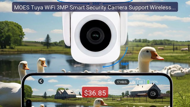MOES Tuya WiFi 3MP Smart Security Camera Support Wireless &Wired R... Best Deal 2026 | Shop Now!