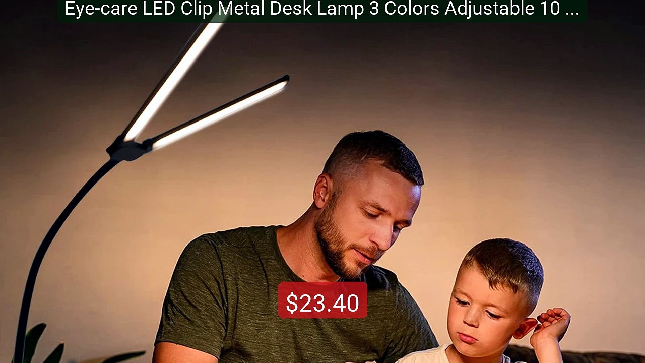 Eye-care LED Clip Metal Desk Lamp 3 Colors Adjustable 10 Brightness... -- Top Rated 2026 | Buy Now!