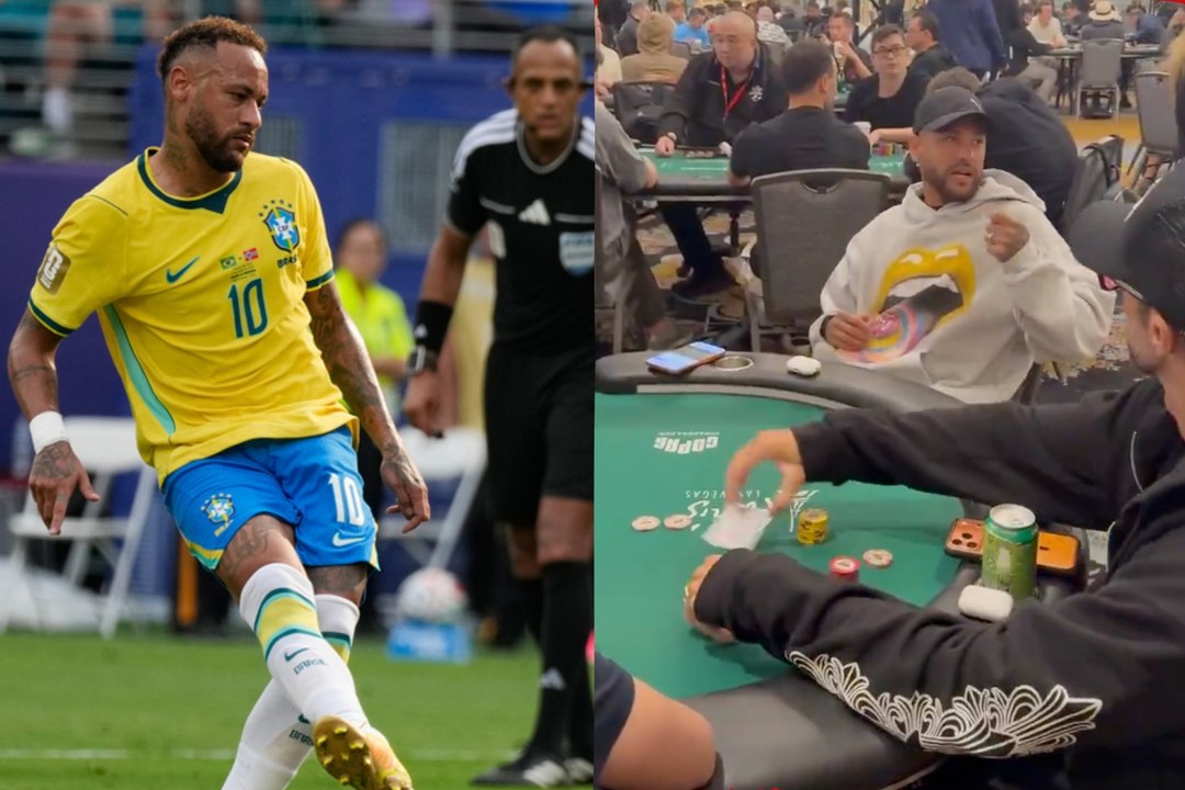 Neymar cambia la tristeza del Mundial por una mesa de póker en Las Vegas