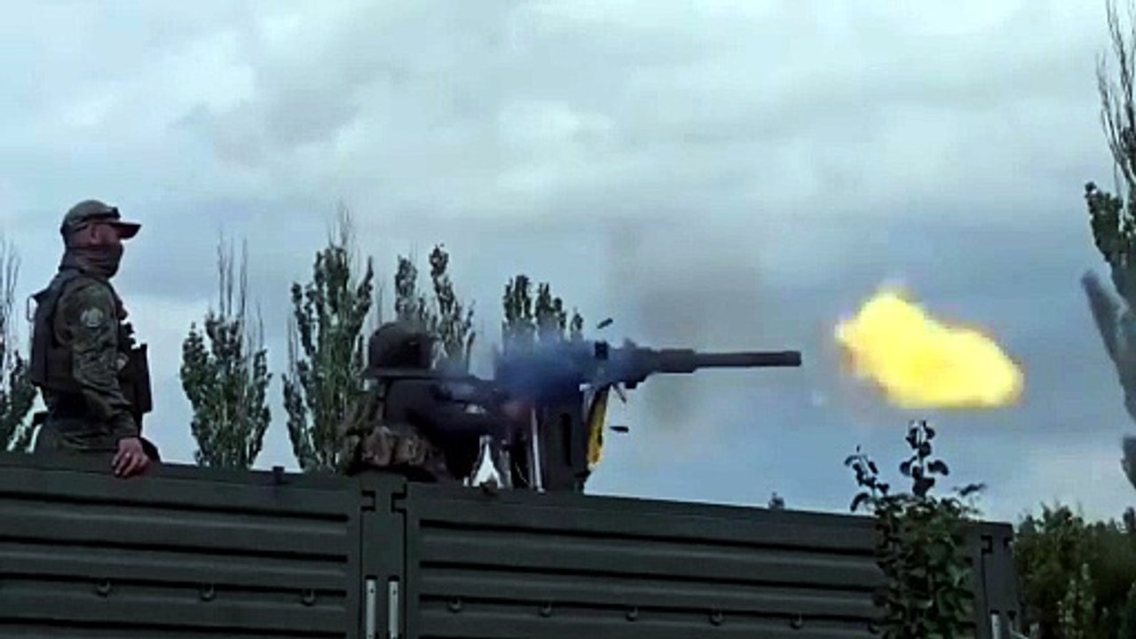 Russian Mobile Fire Group Training Goes Wrong with YakB-12.7 Rotary Machine Gun