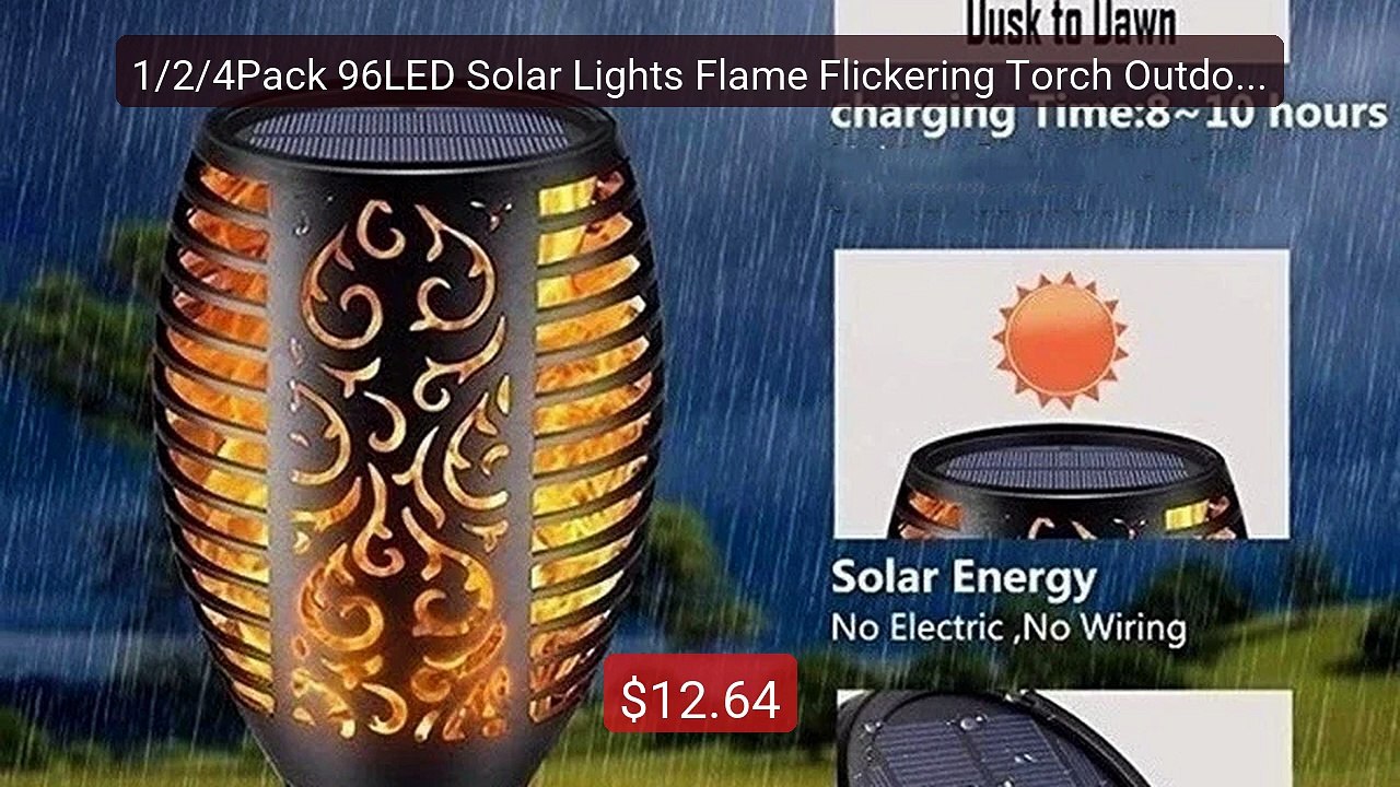 1/2/4Pack 96LED Solar Lights Flame Flickering Torch Outdoor... -- Top Pick 2026 | Unbeatable Price!
